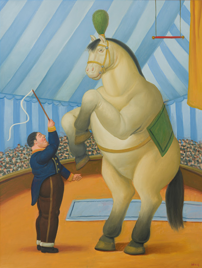 Caballo y domador. Fernando Botero. 1990. Óleo sobre lienzo. Colección Caixabank.